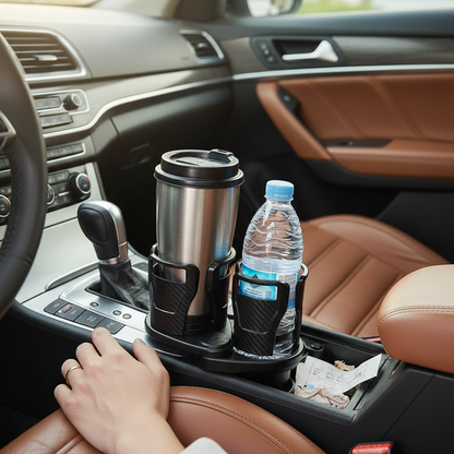 Portavasos de fibra de carbono para coche